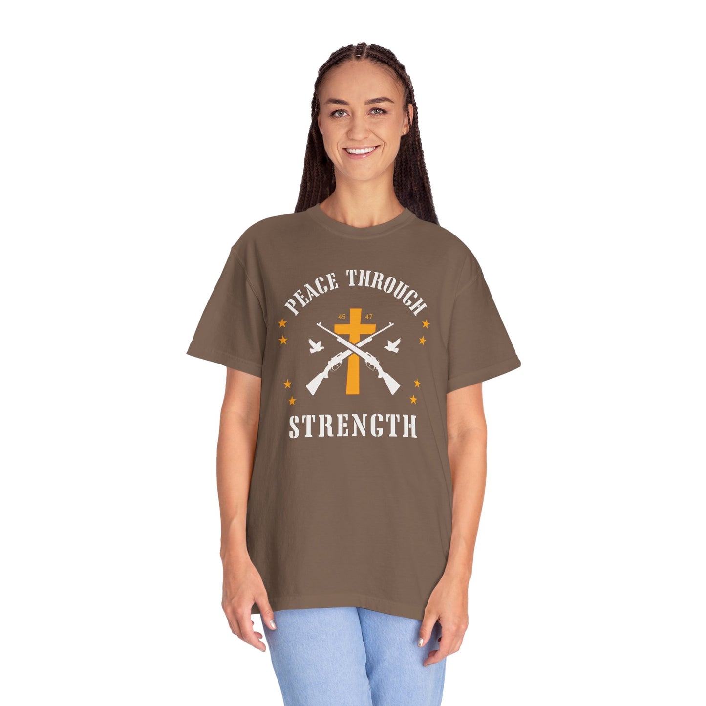 "Peace Through Strength" #01, Unisex T-shirt