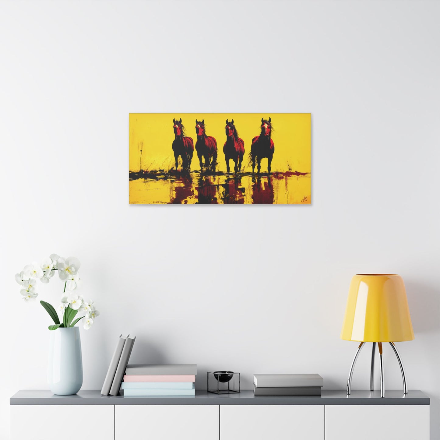 "Steeds of the Red Hand", Stretched Classic Canvas Fine Art Print