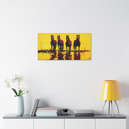 "Steeds of the Red Hand", Stretched Classic Canvas Fine Art Print