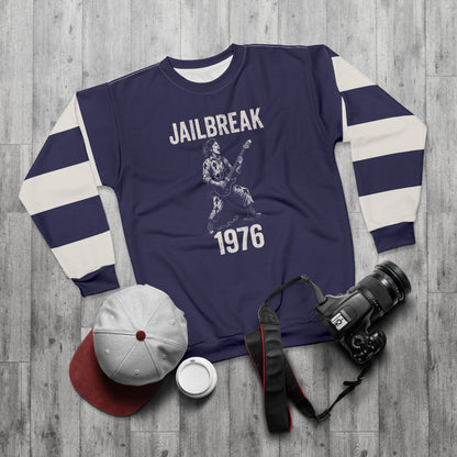 "Jailbreak 1976", Unisex Sweatshirt (Obsidian Blue)