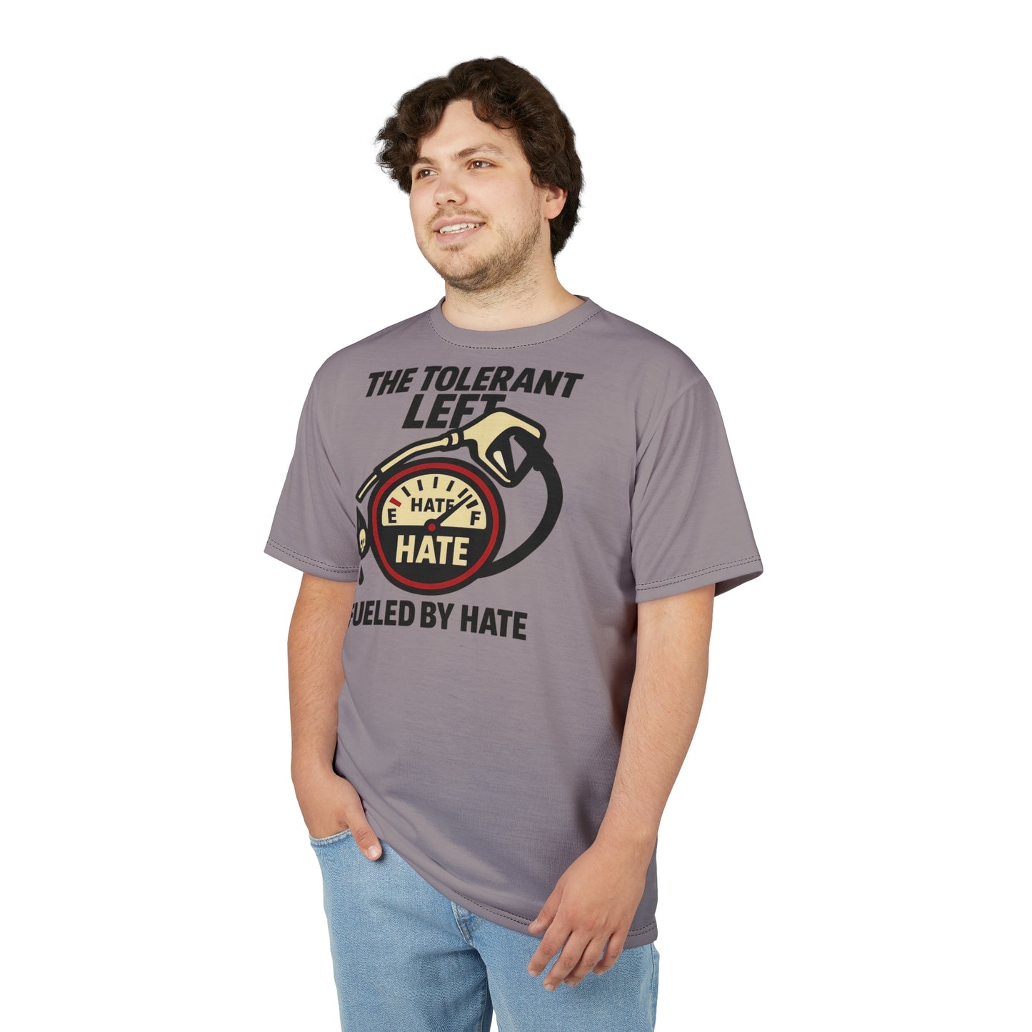 "The Tolerant Left", Unisex T-shirt (Walkway Pink Grey)