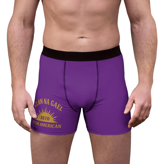"Clan na Gael - Irish American", Men's Boxer Briefs (Vesper Violet)