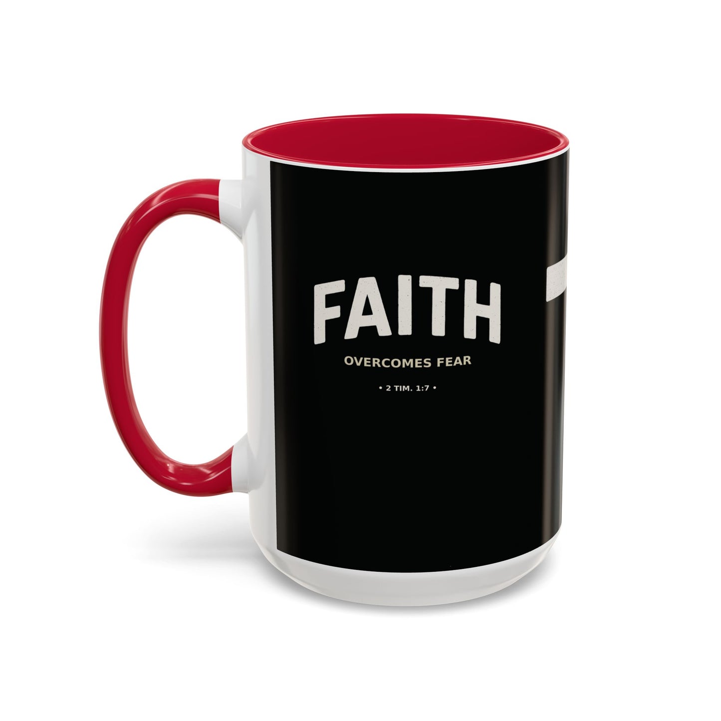 "Faith Overcomes Fear", Colorful Mugs (11oz, 15oz)
