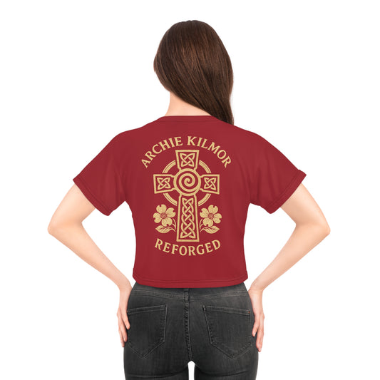 "Archie Kilmor Cross - Reforged" #01, Crop Tee (Cherry Red)