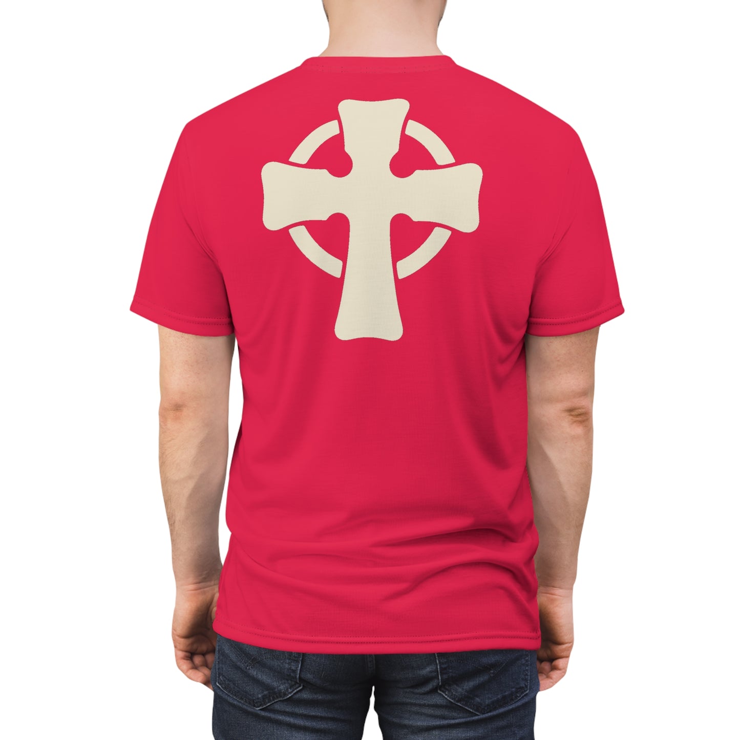 "Retro Jesus", Unisex T-shirt (Sanguine Red)