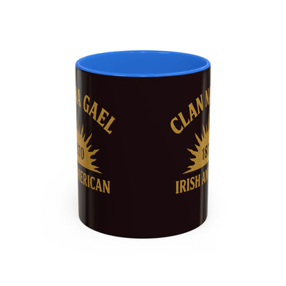 "Clan na Gael - Irish American", Colorful Mugs (11oz, 15oz) (Seal Brown)