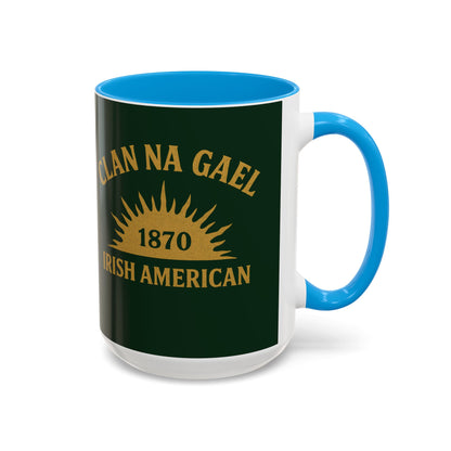 "Clan na Gael - Irish American", Colorful Mugs (11oz, 15oz) (Fenian Green)