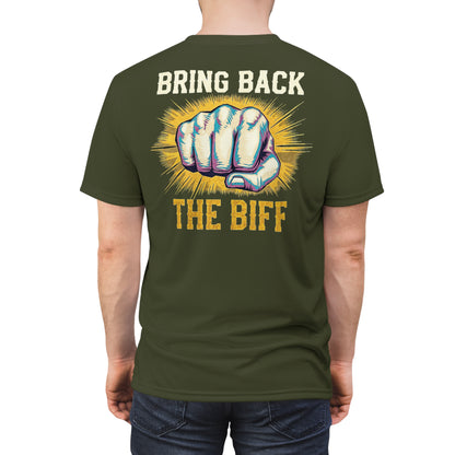 "Bring Back The Biff", Unisex T-shirt (Dark Olive Green)