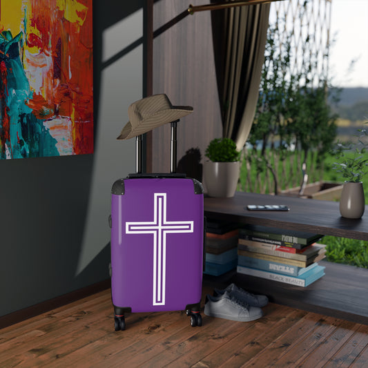 "A Simple Cross" Suitcases (Indigo Outback Purple)