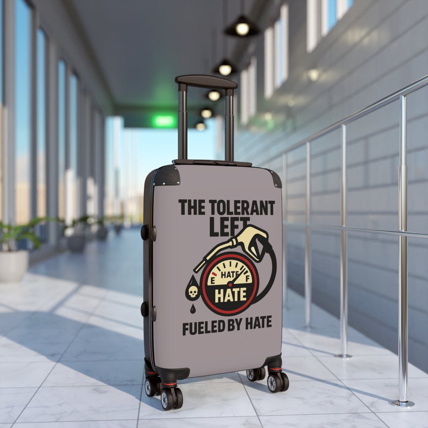 "The Tolerant Left", Suitcase (Walkway Pink Grey)