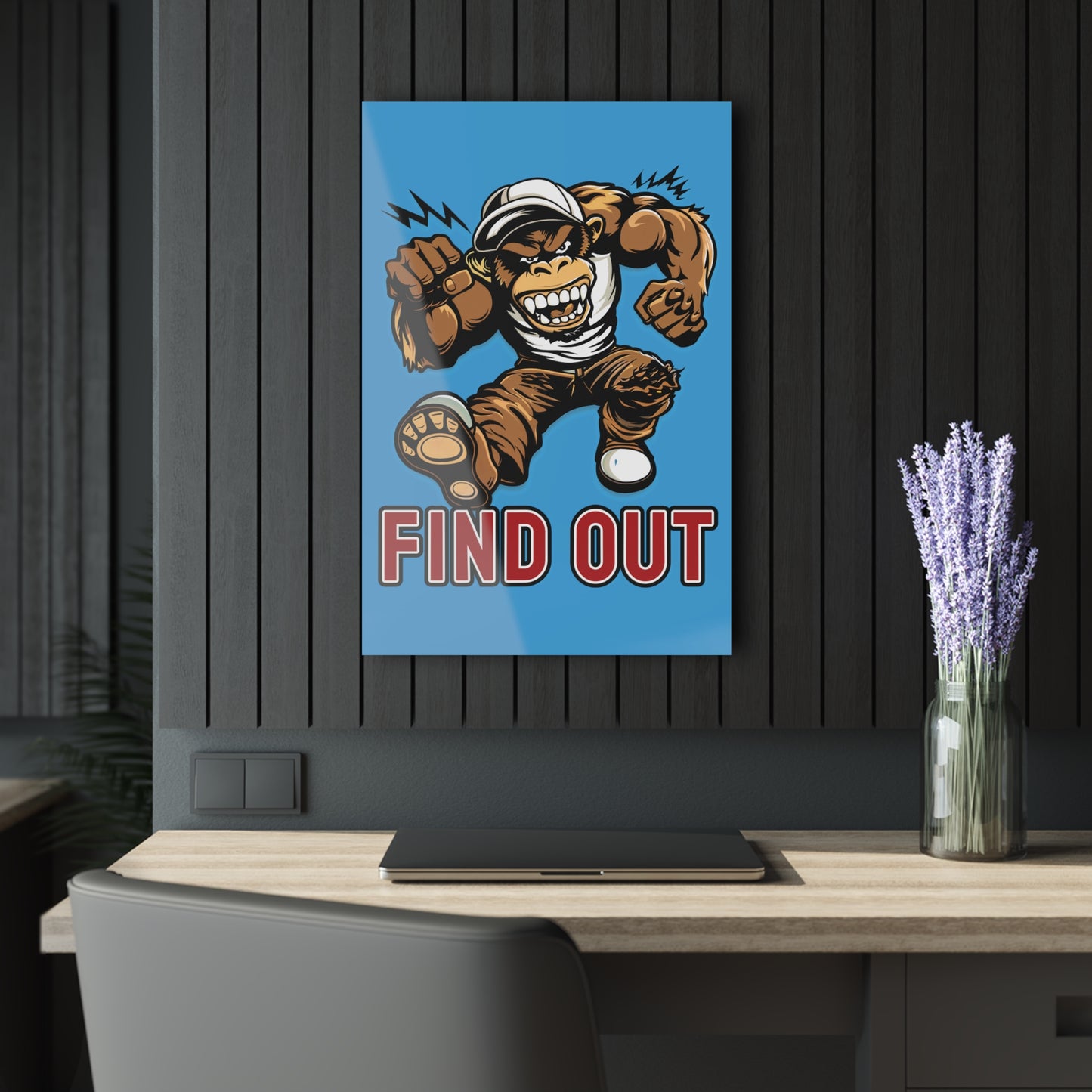 "Find Out", Acrylic Wall Prints (French Cleat Hanging) (Swimmer Blue)