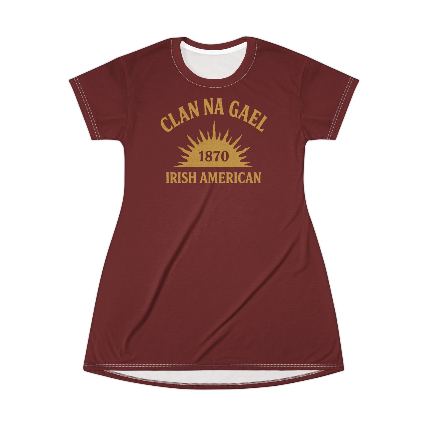 "Clan na Gael - Irish American", T-Shirt Dress (Palladius Red)