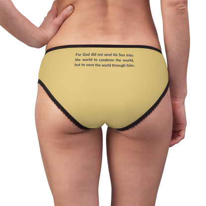 "Good News - John 3:17", Women's Briefs (Midsummer Gold)