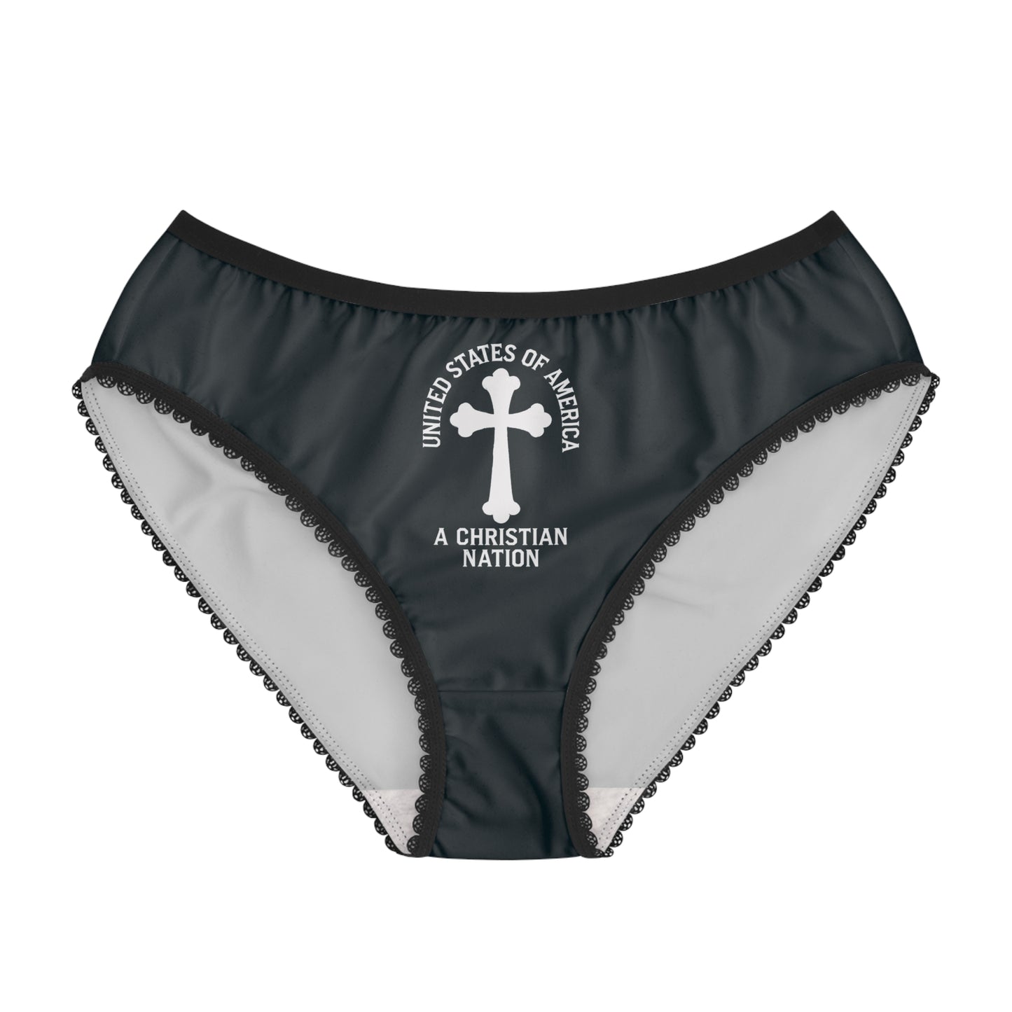 "USA - A Christian Nation" #04, Women's Briefs (Eucalyptus Green)