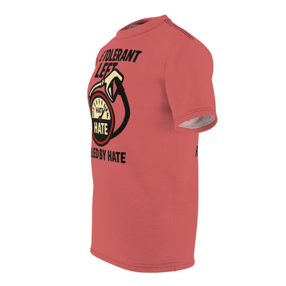 "The Tolerant Left", Unisex T-shirt (Faded Cherry)