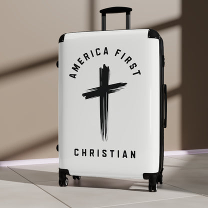 "America First Christian" #05 Suitcases (Alabaster White)