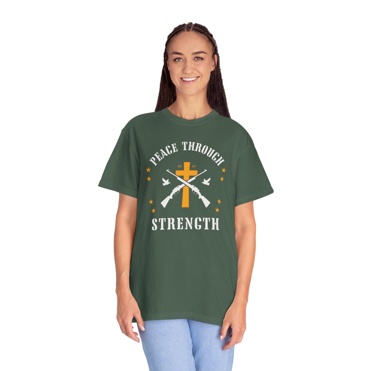"Peace Through Strength" #01, Unisex T-shirt