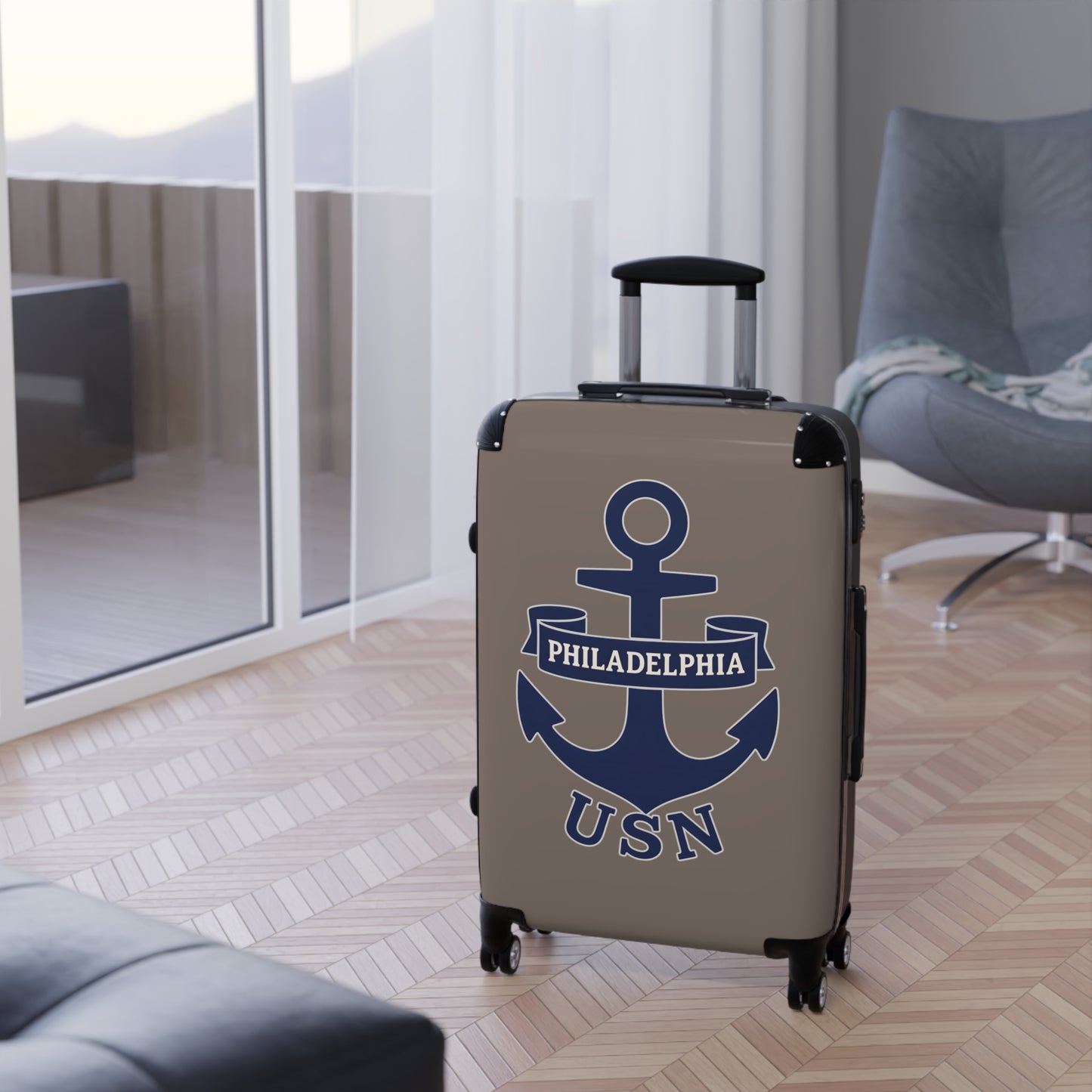 "USN Anchor", Suitcase (Tattletail Brown)