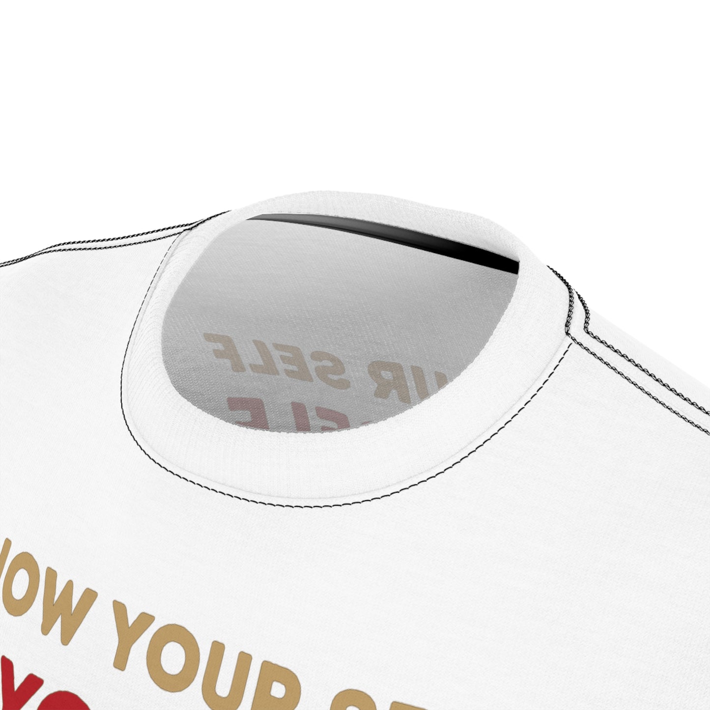 "Know Your Self", Unisex T-shirt (Foamy Milk White)