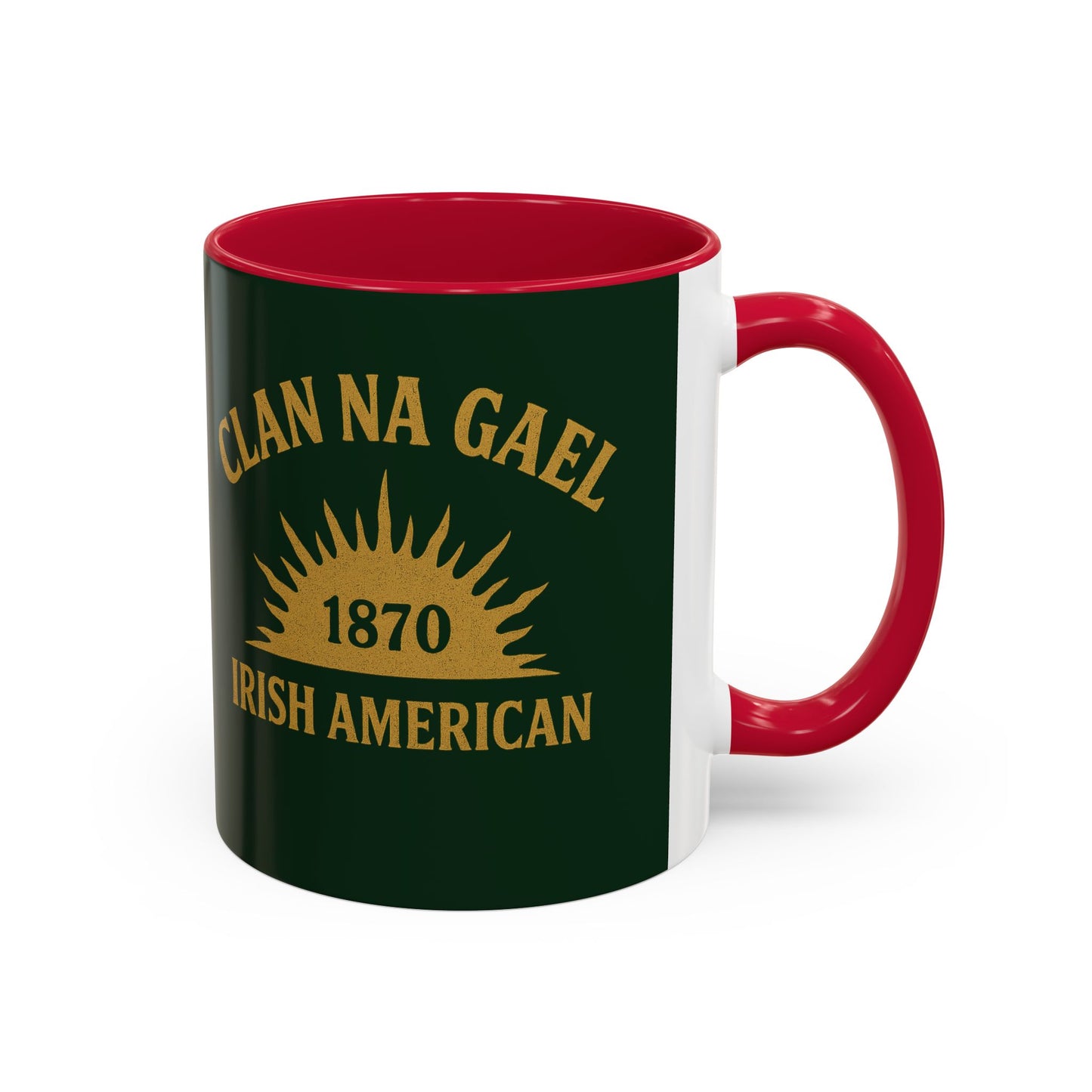 "Clan na Gael - Irish American", Colorful Mugs (11oz, 15oz) (Fenian Green)