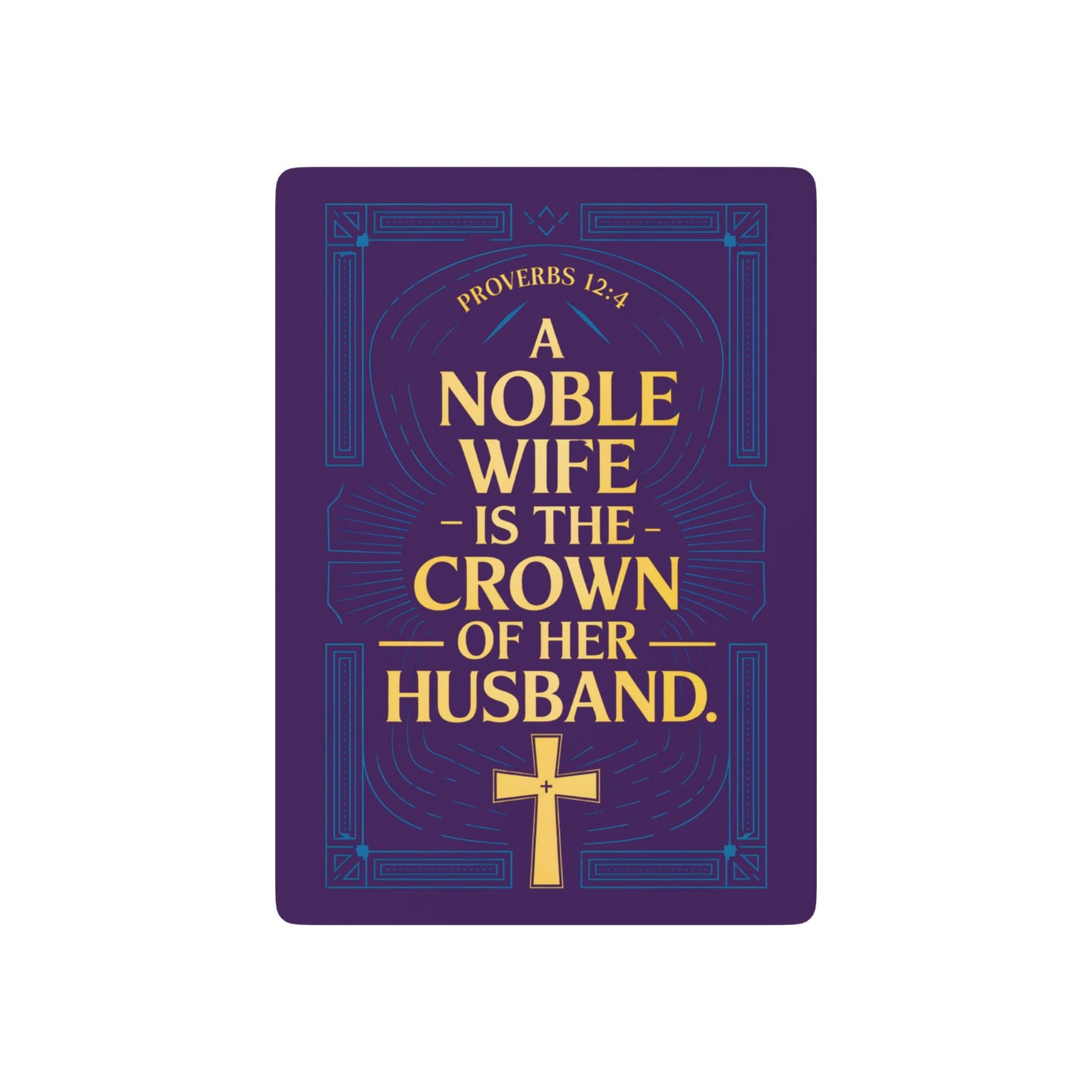 "Proverbs 12:4", Christian Playing Cards (Quandong Plum)