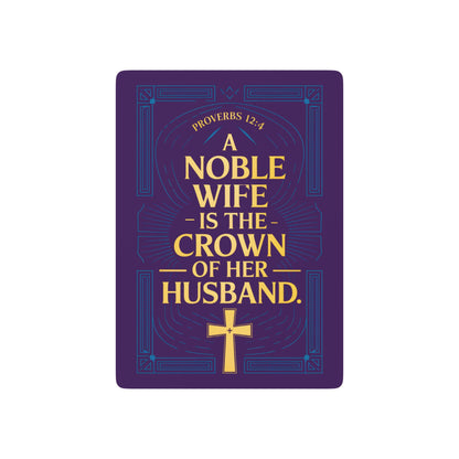 "Proverbs 12:4", Christian Playing Cards (Quandong Plum)