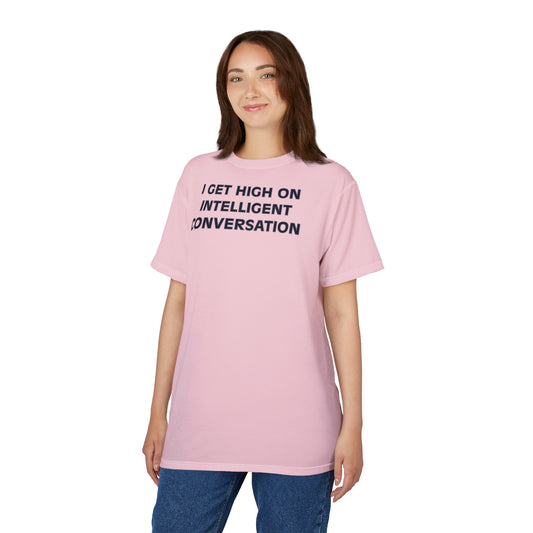 "Intelligent Conversation", Unisex T-shirt (No Need To Blush)