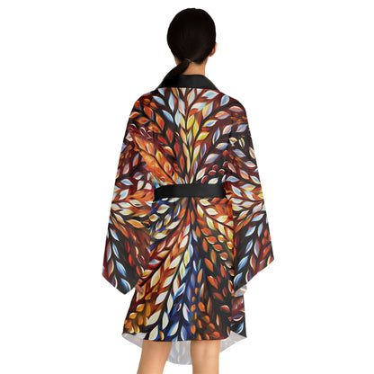 "Micro Beauty", Long Sleeve Kimono Robe