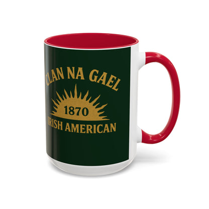 "Clan na Gael - Irish American", Colorful Mugs (11oz, 15oz) (Fenian Green)