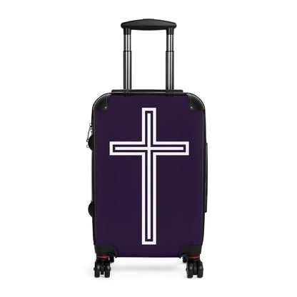 "A Simple Cross" Suitcases (Academic Purple)