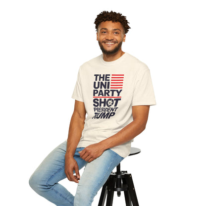"The Uniparty Shot President Trump" #01, Unisex T-shirt