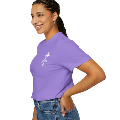 "Steadfast Cross in White", Unisex T-shirt