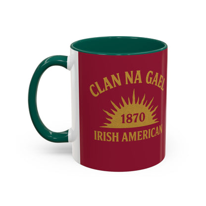 "Clan na Gael - Irish American", Colorful Mugs (11oz, 15oz) (Fénechas Red)