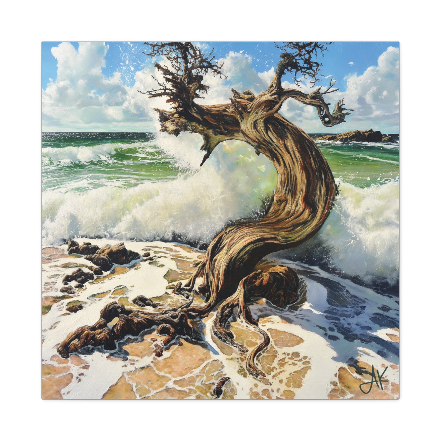 "Stormroot Bearing the Ninth Wave", Fine Art Matte Canvas, Stretched, 1.25"