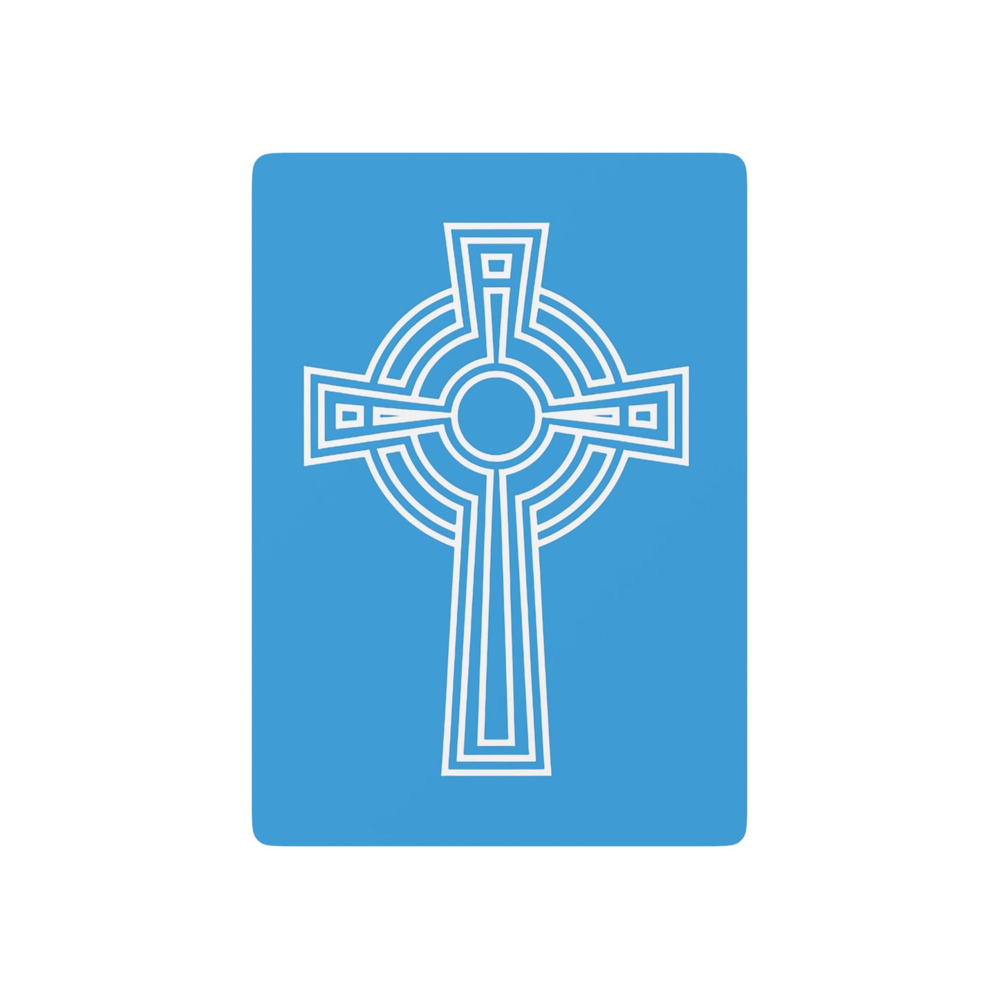 "A Simple High Cross", Christian Playing Cards (Swimmer Blue)