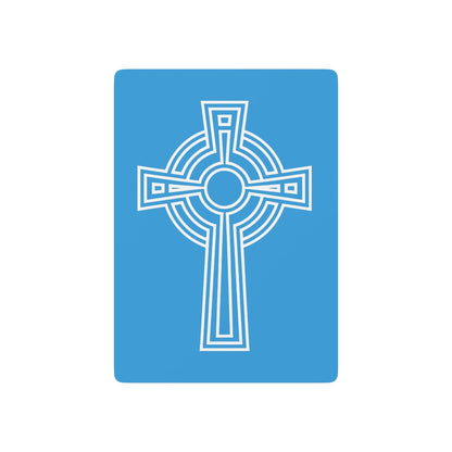 "A Simple High Cross", Christian Playing Cards (Swimmer Blue)