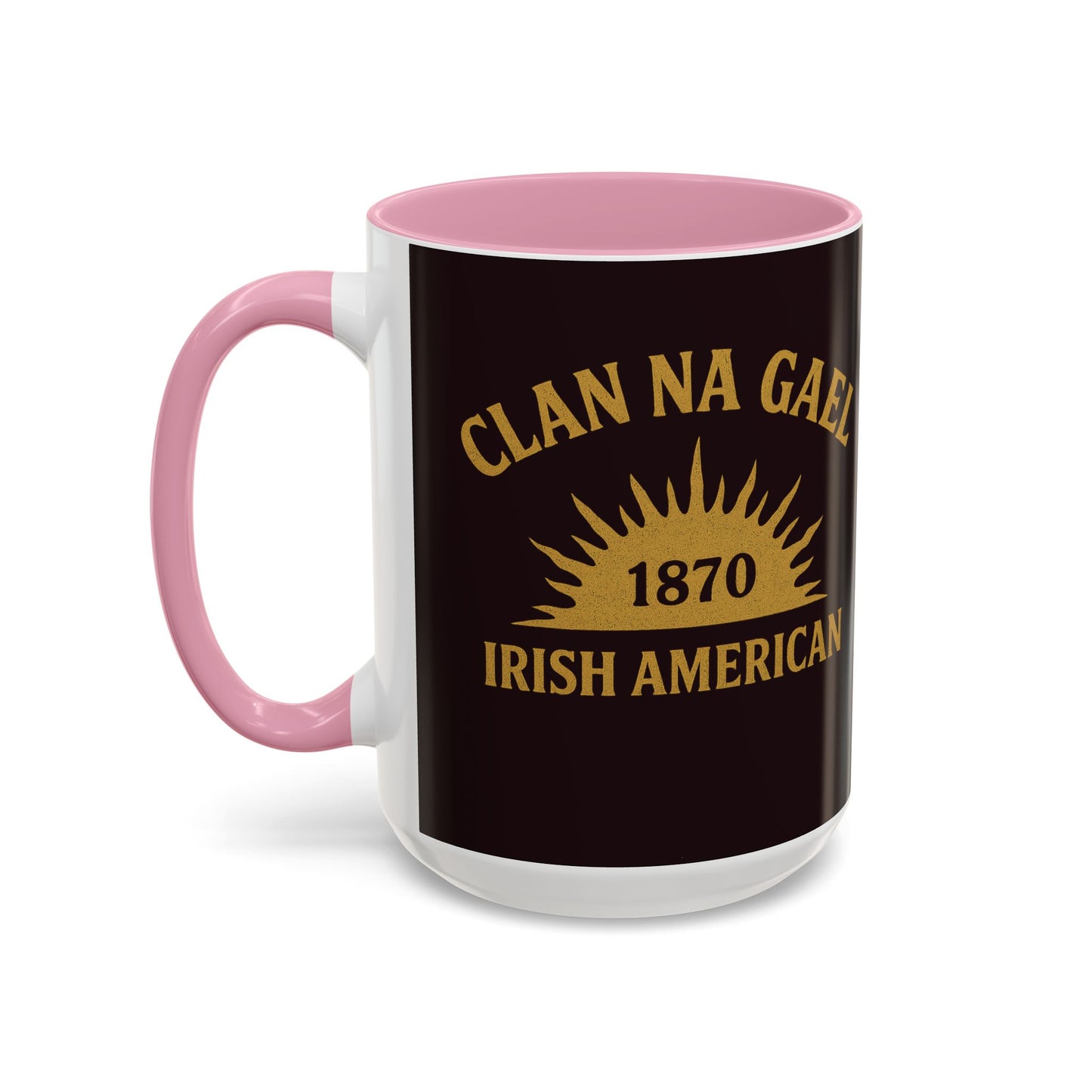 "Clan na Gael - Irish American", Colorful Mugs (11oz, 15oz) (Seal Brown)