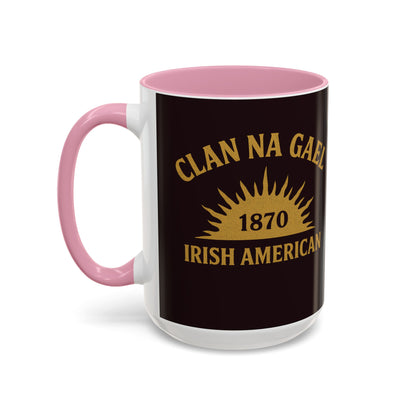 "Clan na Gael - Irish American", Colorful Mugs (11oz, 15oz) (Seal Brown)
