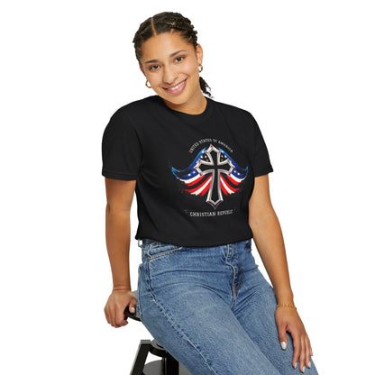 "USA Christian Republic" #05, Unisex T-shirt (Black)