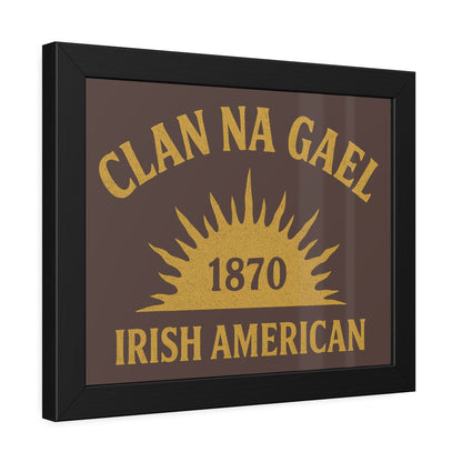 "Clan na Gael - Irish American", Framed Paper Poster (Wild Boar Brown)
