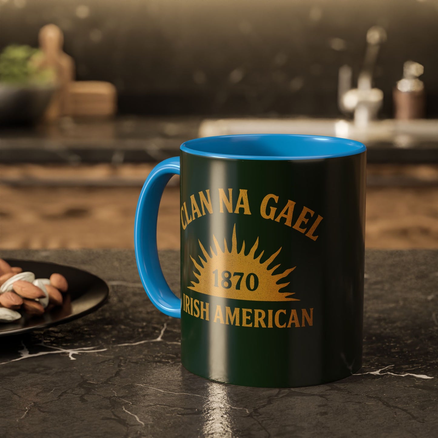 "Clan na Gael - Irish American", Colorful Mugs (11oz, 15oz) (Fenian Green)