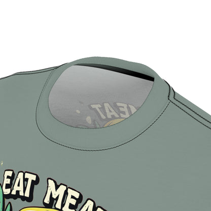 "Eat Meat & Be Healthy", Unisex T-shirt (Hebridean Flint)