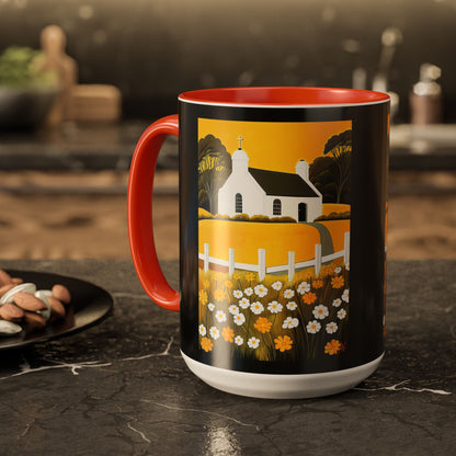 "Eaglais a’ Bhuidhe (Gaelic) - The Church of Golden Hope (English)", Colorful Mugs (11oz & 15oz)