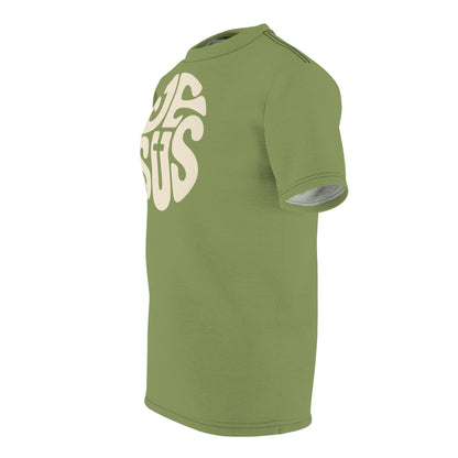 "Retro Jesus", Unisex T-shirt (Sage Green)