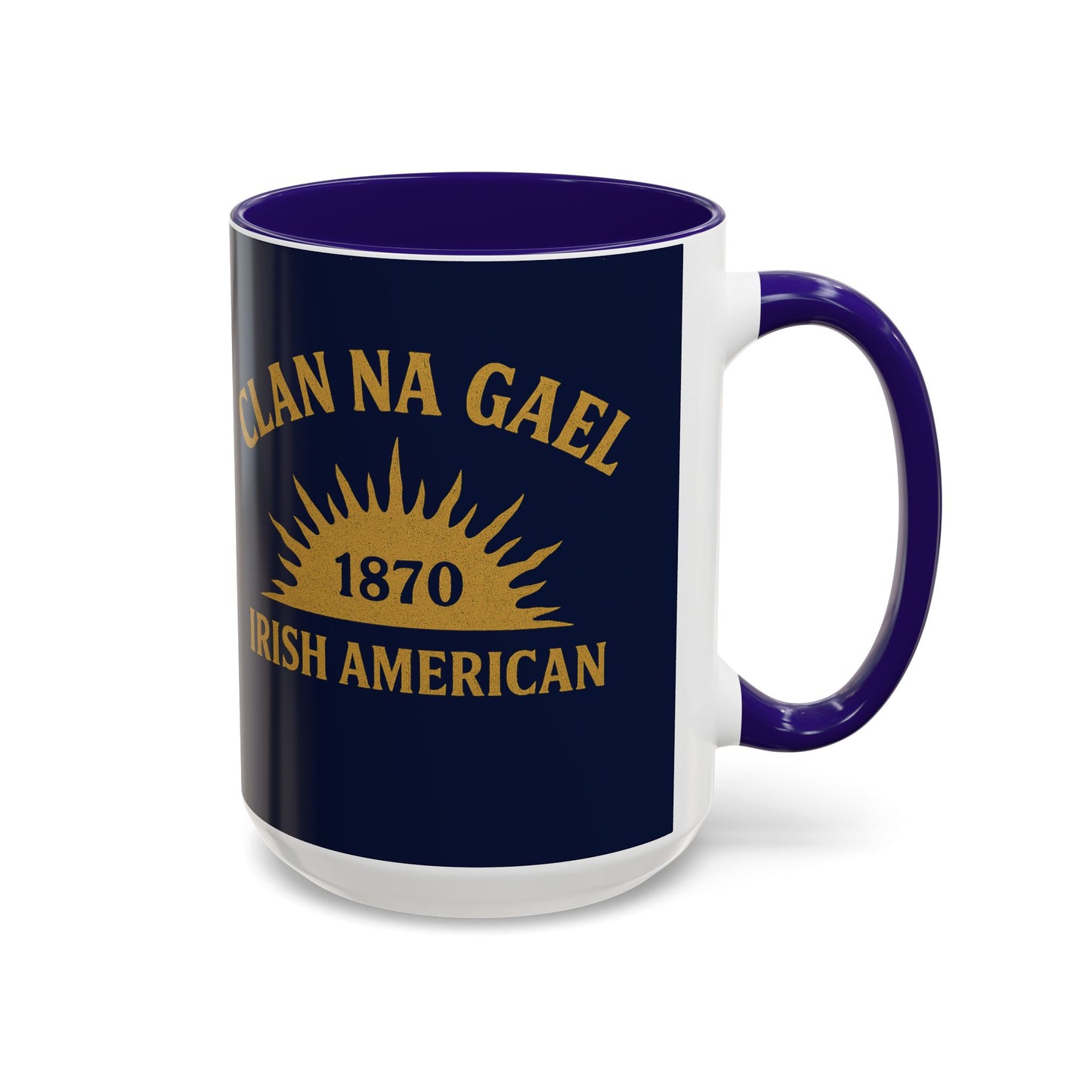 "Clan na Gael - Irish American", Colorful Mugs (11oz, 15oz) (Mariana Blue)