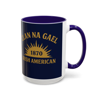 "Clan na Gael - Irish American", Colorful Mugs (11oz, 15oz) (Mariana Blue)