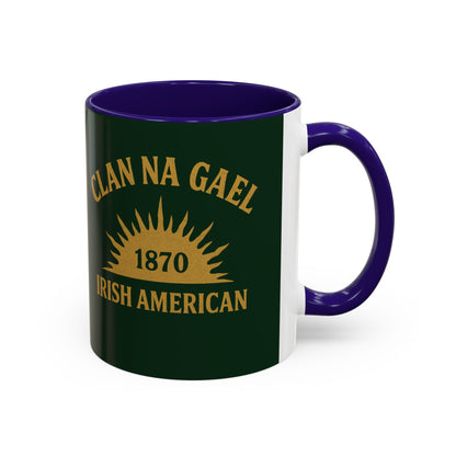 "Clan na Gael - Irish American", Colorful Mugs (11oz, 15oz) (Fenian Green)
