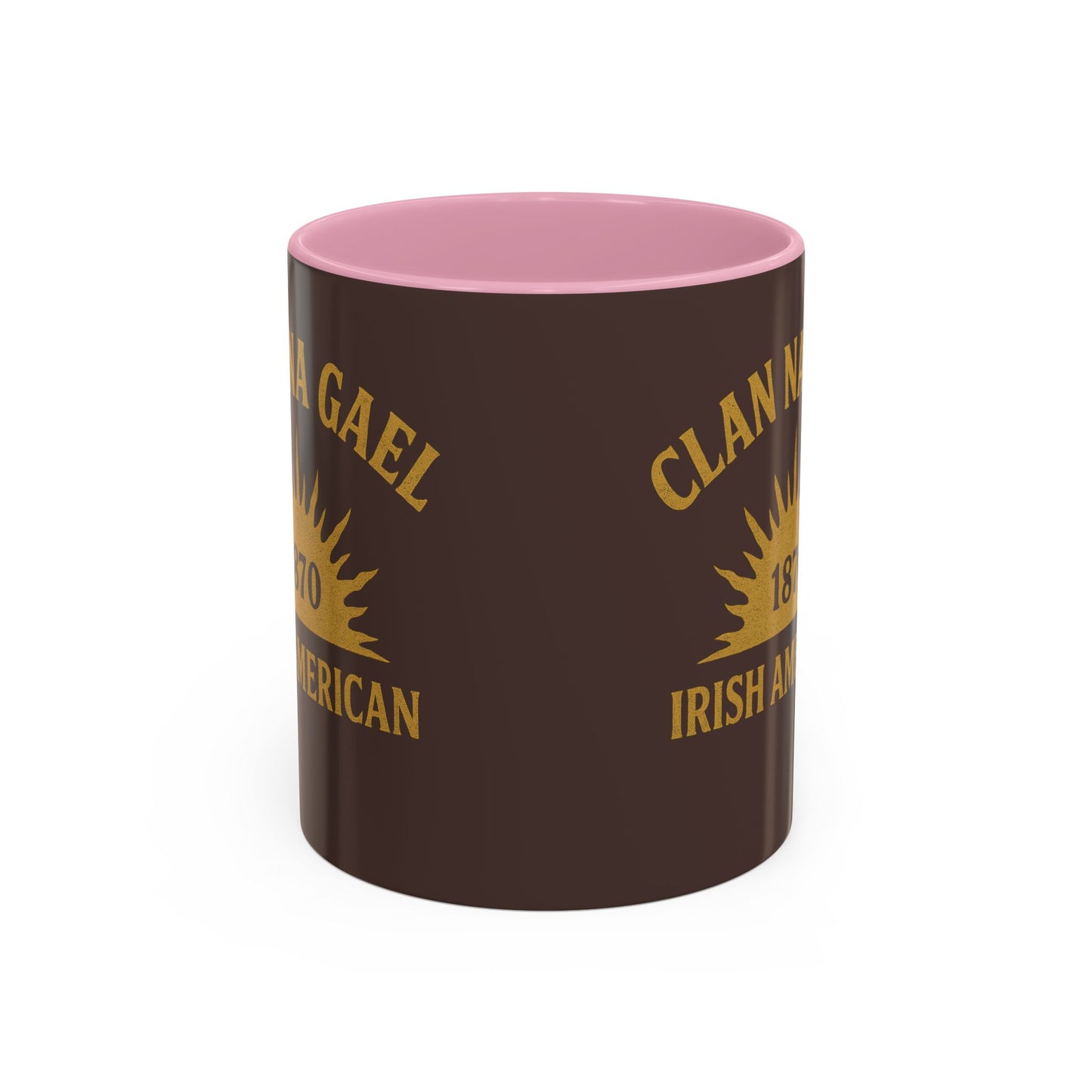 "Clan na Gael - Irish American", Colorful Mugs (11oz, 15oz) (Wild Boar Brown)