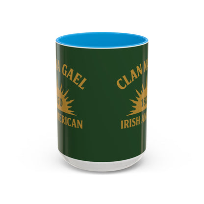 "Clan na Gael - Irish American", Colorful Mugs (11oz, 15oz) (Brithemain Green)