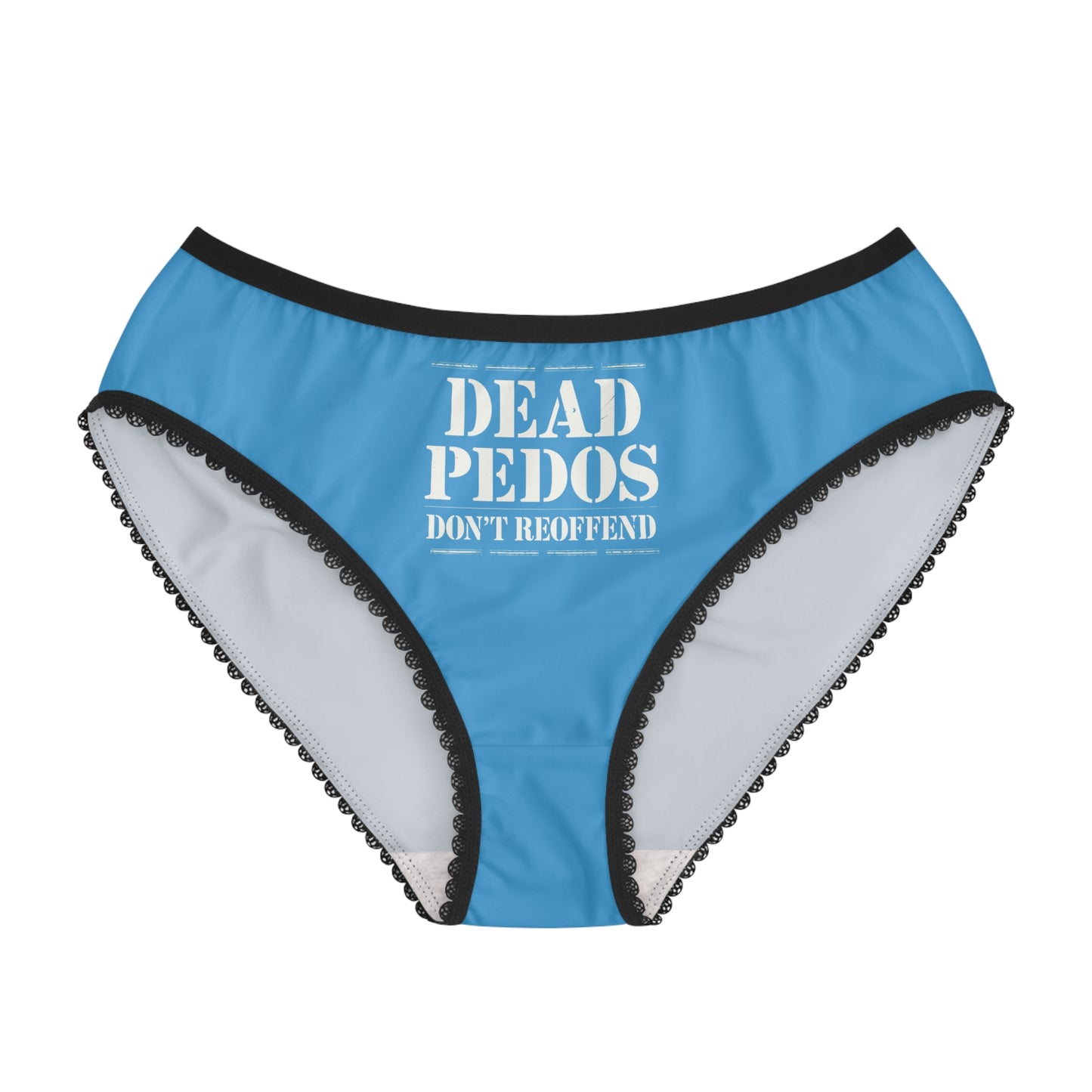 "Dead Pedos Don't Re-Offend", Women's Briefs (Swimmer Blue)